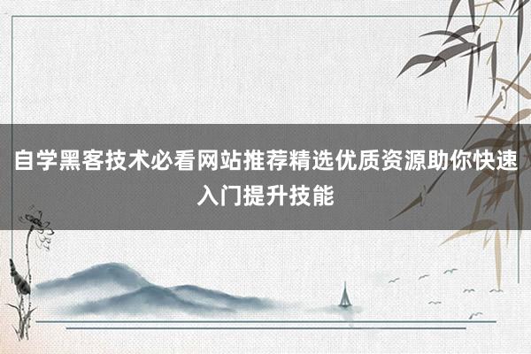 自学黑客技术必看网站推荐精选优质资源助你快速入门提升技能
