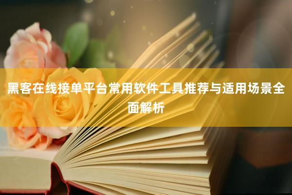 黑客在线接单平台常用软件工具推荐与适用场景全面解析